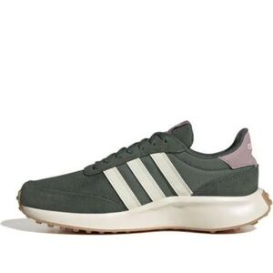 Adidas Green and Cream Classic Sneakers with Suede Finish